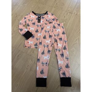 "Made by Molly" 4T Halloween Cats Bamboo Pajama Set